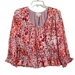 Lost + Wander The Wild Side Satiny Blouse